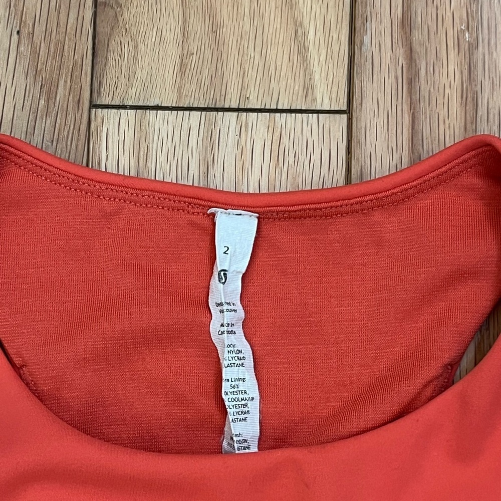 Lululemon Raspberry Training Tank Top Size 2 - Picture 3 of 6